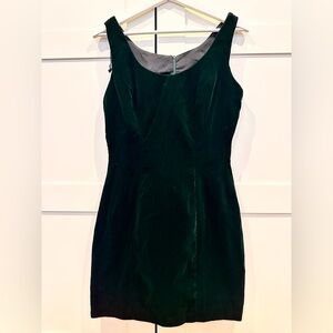 Vintage Rampage dark green velvet mini dress size 2/4
